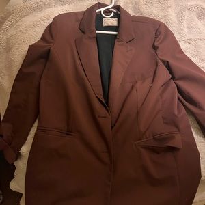 Maroon free people blazer